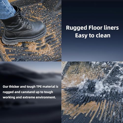 Custom Floor Mats & Cargo Liner for 2025 Toyota RAV4 PHEV (Plug-in Hybrid), All-Weather TPE Liners with Backrest Mats, 3D Laser Scanned for 2025 RAV4 New Generation, Black - size: For 2025 Rav4 PHEV 4Pcs