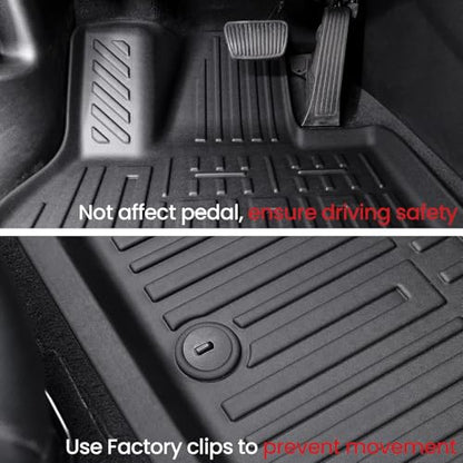 Floor Mats Cargo Mat with Backrest Mats for 2020-2025 Kia Telluride 7/8 Passenger Car Mats Accessories, All Weather TPE Protectors Cargo Liner Seat Back Covers(Floor Mats+2-in-1 Cargo Mat)