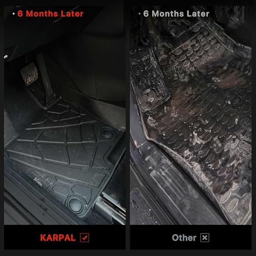 KARPAL Floor Mats for 2017-2025 Mazda CX-5, All Weather TPE Custom Fit Floor Liners Car Mats Accessories, 1st & 2nd Row & Cargo Liner - style: 2017-2025 | For Mazda CX5 | 1st & 2nd Row & Cargo