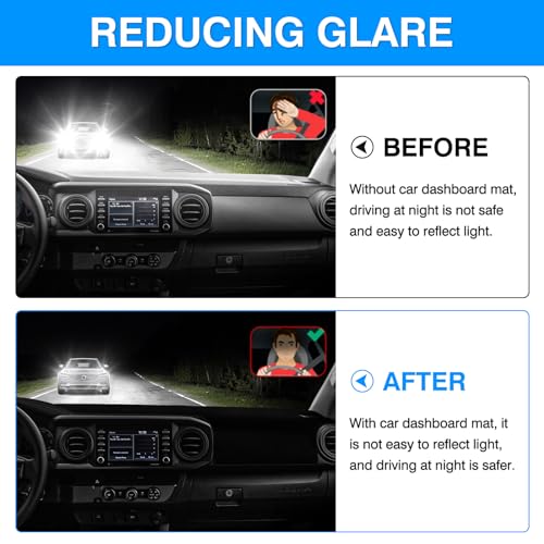 Autorder Dashboard Cover Mat for 2016-2021 2022 2023 Toyota Tacoma Accessories Dash Cover Upgrade Velvet Dash Mat Sunshade Glare UV Rays Protector - size: 2016-2023 Toyota Tacoma