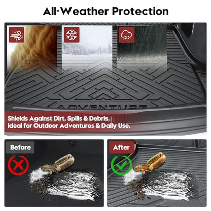 Cargo Mat for Jeep Grand Cherokee 2022-2025 2026 All Weather Cargo Trunk Mat Cargo Liner Back Seat Cover Protector TPE Black Non-Slip 3PCS (5 Seats Include 4XE, NOT for L) - size: 22-26 |Grand Cherokee| Cargo Mat & Backrest Mat