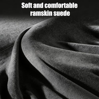 Car Steering Wheel Cover, 14.5-15" Breathable Soft Suede Steering Wheel Protector with Non-Slip Lining, Warm Auto Protection Guard Accessories, Universal for Van Truck RV (Dark Gray) - color: Dark Gray