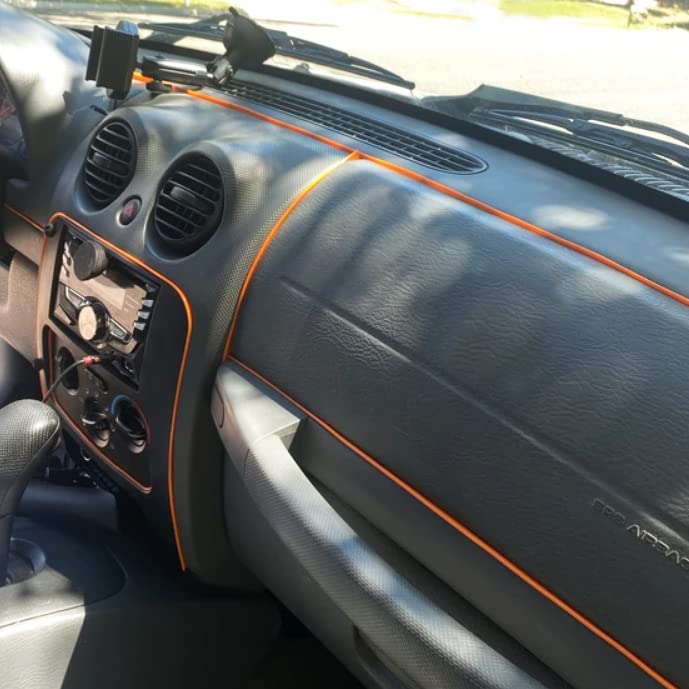 Orange Car Interior Decorative Molding Door Panel Dashboard Gap Trim Strip (30Ft) - size: 30Ft