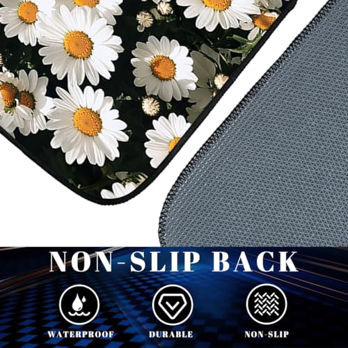 Daisy Car Floor Mats Set of 4 White Yellow Simple Background Fresh Carpet Front Rear Carpets Mat Non-Slip Auto Car Accessories Universal Fit for Car SUV Truck Van - color: Daisy
