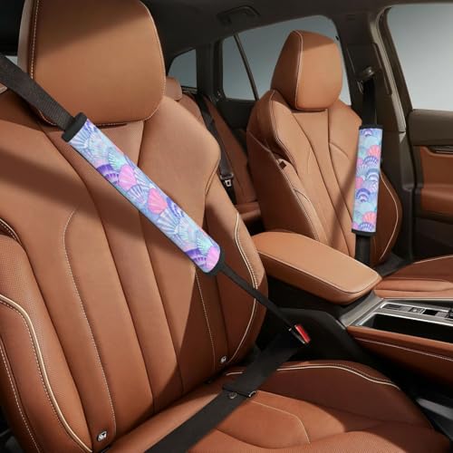 Mermaid Steering Wheel Cover Elastic Non-Slip Car Steering Wheel Covers with Seat Belt Shoulder Pad for Women Men - color: Mermaid