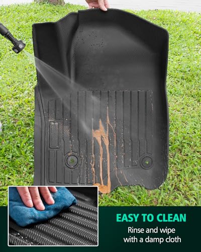 Floor Mats for Chevy Silverado Sierra: 2019-2026 1500 2500HD 3500HD Truck Front Liners,All Weather Car Accessories Double & Crew Cab Only Carpet for Chevrolet Silverado for GMC Sierra 2026 2025-2019