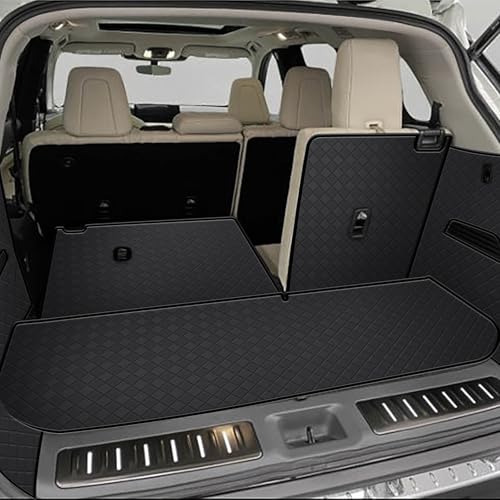 Cargo Liner for QX60 2022-2026, All Weather Leather Cargo Mat & Backrest Mat (with Rear Left and Right Side Panels) - color: Infiniti QX60 Cargo Backrest Mat-C