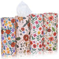 EUOYUFO 200 Sheets Car Tissues with 4 Pack Floral Cylinder Holder Round Portable Travel Tubes Box Container Tissue for Car Cup Holders Home Bathroom Office