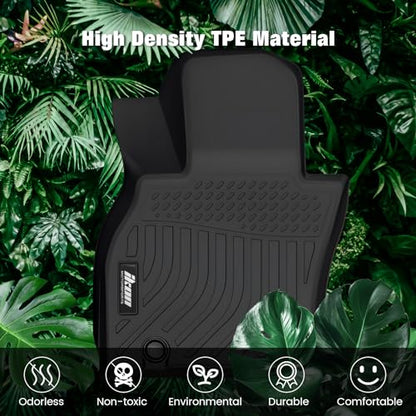 FREEMOTOR802 All Weather Floor Mats Compatible with 2024-2025 Mazda CX-90 6/7 Seats, Black 3D Molded TPE Car Auto Floor Carpets Liner Protector Front Rear Row 4PCS - size: For Mazda CX-90 6/7 Seats 2024-2025