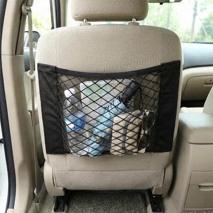 2pcs Universal Mesh Cargo Net Car Storage Net Bag Elastic Adhesive Pocket Net String Pouch Bag for Car Trunk Storage Home Storage Organizers