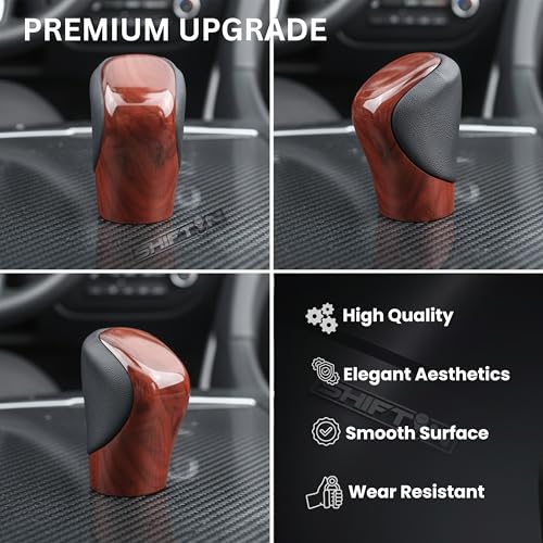 Gear Shift Knob Shifter for Lexus ES GS GX IS-350 NX RC RX 200t 250 300 300h 350 350L 450h 450h 450hL 460 500 Open-Pore Wood Trim (Black Leather/Brown Walnut Maple) - color: Black Leather / Brown Walnut Maple