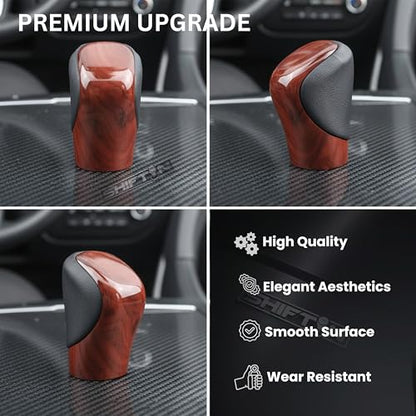 Gear Shift Knob Shifter for Lexus ES GS GX IS-350 NX RC RX 200t 250 300 300h 350 350L 450h 450h 450hL 460 500 Open-Pore Wood Trim (Black Leather/Brown Walnut Maple) - color: Black Leather / Brown Walnut Maple