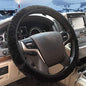 ZHOL Steering Wheel Cover Universal 15 Inch Elastic Plush Soft Steering Wheel Cover for Women Men, Winter Warm, Anti-Slip, Odorless, Black - color: Solid-color Black