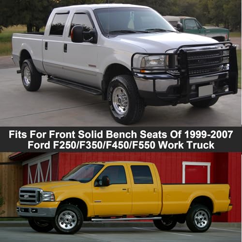 Front Bench Seat Cover Compatible with 1999-2007 Ford F250/F350/F450/F550 Work Truck with Front Solid Bench Seat,Premium Neoprene with Composite Soft Foam Lining Breathable Seat Cover Cushion