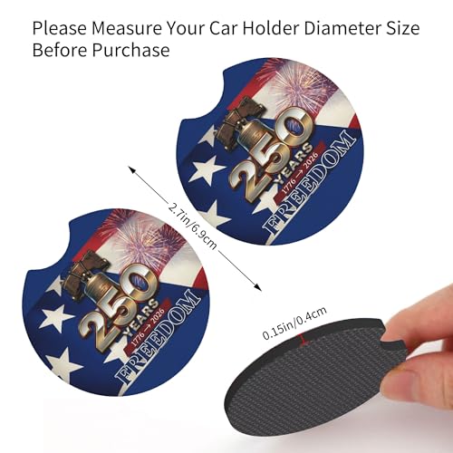 Anniversary American Flag Steering Wheel Cover Anniversary American USA Flag Steering Wheel Cover Car Men Breathable Universal for 14-15 Inch Anti-Slip 2 Pieces Car Coasters - color: 1American Anniversary