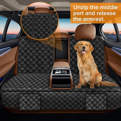 Dog Car Seat Cover for Back Seat Compatible with Infiniti Q50 QX60 QX50 Q60 QX55 SUV Accessories 2000-2025 2026, Waterproof & Non-Slip Car Pet Bench Rear Seat Covers