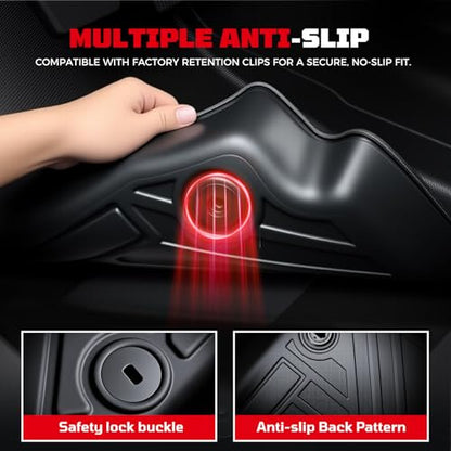 TPE Floor Mats Set for Chevy Equinox/GMC Terrain 2024 2023 2022 2021 2020 2019 2018, All Weather TPE Custom Fit Floor Liners & Cargo Liner & Backrest Mats (Not Fit Equinox EV) - size: 7.For Chevy Equinox/GMC Terrain|18-24|Full Set