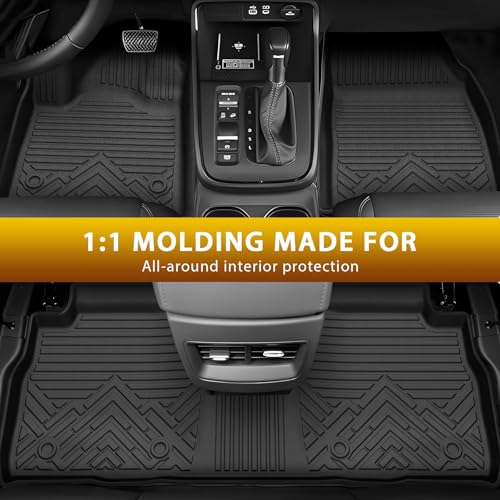 Floor Mats for 2024-2025 2026 Chevrolet Chevy Equinox EV Accessories (Non Fuel), All Weather Protection Anti-Slip and Waterproof Car Floor Liners for Equinox EV 3PCS - size: 2)Chevy Equinox EV｜24-26｜1st & 2nd Row