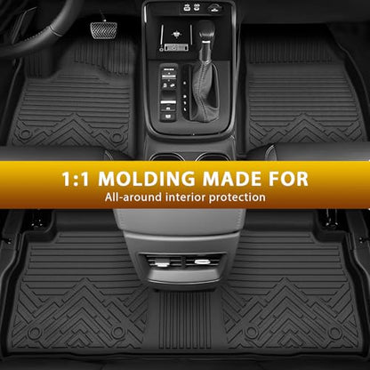 Floor Mats for 2024-2025 2026 Chevrolet Chevy Equinox EV Accessories (Non Fuel), All Weather Protection Anti-Slip and Waterproof Car Floor Liners for Equinox EV 3PCS - size: 2)Chevy Equinox EV｜24-26｜1st & 2nd Row