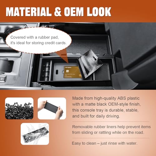 Center Console Organizer Compatible with Ford F150 Accessories 2024 2025 2026 & F150 Lightning,Center Console Tray for F-150 Interior Accessories, Work Great with The OEM Tray-(Only One Tray)