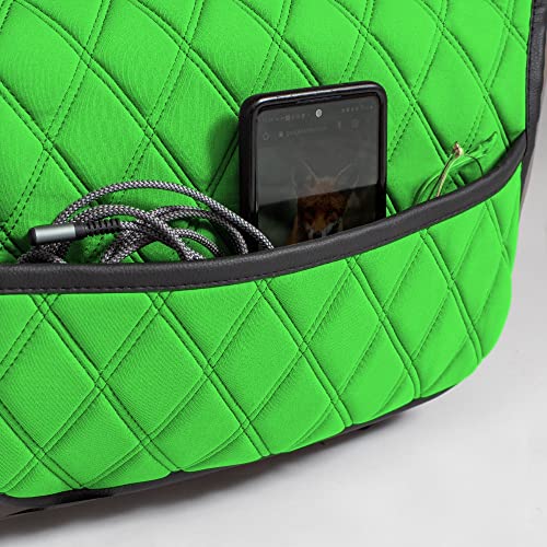 FH Group Car Seat Cushion – Neosupreme Single Front Seat Cover with Front Pockets, Airbag Compatible, Universal Fit Car Seat Cushion for Driver or Passenger Seat, SUV, Truck, Sedan & Van – Green - color: Green, style: Front