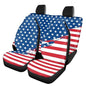 FUSURIRE American Flag Print Car Seat Covers 4 Pcs Full Set, Vehicles Front & Rear Seat Protector Universal Fit for Sedan SUV Trucks - color: American Flag Print
