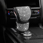Bling Auto Gear Shift Knob Cover, Car Shifter Cover, Sparkly Crystal Rhinestones Gear Shift Knob Cover for Women Girls, PU Leather Shift Gear Cover with Bling Accessories Fit Cars (White) - color: White