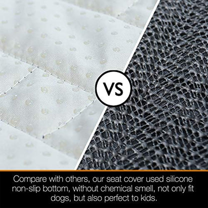 Heavy Duty Back Seat Cover for Truck , 100% Waterproof & Odor-Free Dog Seat Protector for F150 F250 Chevy Silverado Ram Sierra, Scratch-proof Eco-Friendly Back Seat Cover for Dogs, Kids, Tools & Gear - size: Regular for Truck