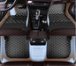 Add Personal Touch to Your Vehicle with IMEISH Customizable Logo Text Car Mats for 99% of vehiclesPads Protection Non-Slip Leather Floor Liners (White and Black Beige) - color: White and black beige
