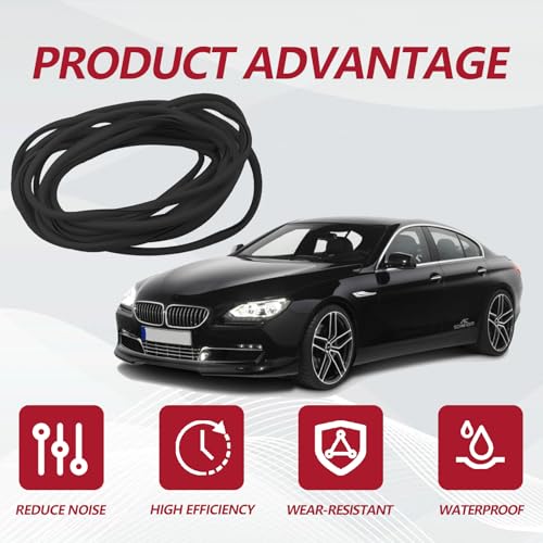16FT (5M) Car Door Edge Protector, Universal U Shape Trim Molding Rubber Seal Protector with Fits Most Cars (Black) - color: Black