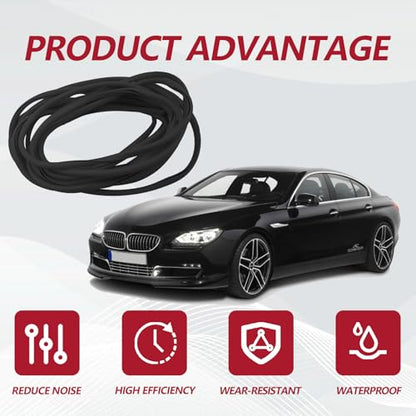 16FT (5M) Car Door Edge Protector, Universal U Shape Trim Molding Rubber Seal Protector with Fits Most Cars (Black) - color: Black
