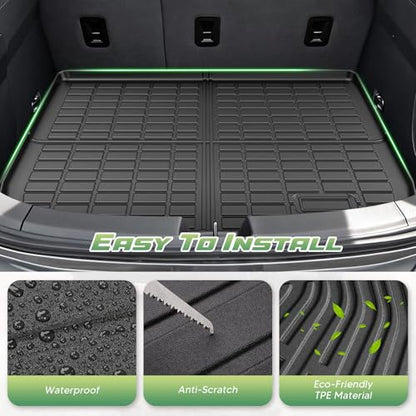 Volt Floor Mats - Car Mats for Chevy Volt 2016-2019, All Weather Floor Mats and Cargo Liner for Volt Accessories, Heavy Duty Rubber Mats, Car Accessories - size: 1)Chevy Volt 16-19 Full Set