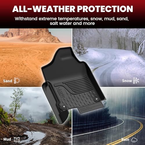 LASFIT Floor Mats for 2013-2018 Dodge Ram 1500 Quad Cab, 2019-2024 Dodge Ram 1500 Classic, Fit for Bucket Seat & Carpet Flooring, All Weather TPE Custom Fit Car Mats Floor Liners 1st & 2nd Row, Black - style: 2) 1500 2013-2018 /1500 Classic 2019-2024 |Qua