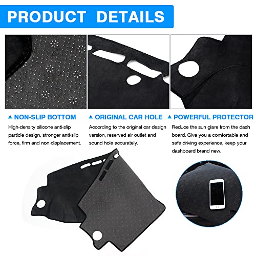 Autorder Dashboard Cover Mat for Honda CRV 2007-2011 Accessories Dash Cover Flannel Dash Mat Sunshade Glare UV Rays Protector (Without HUD) - size: 2007-2011 Honda CRV