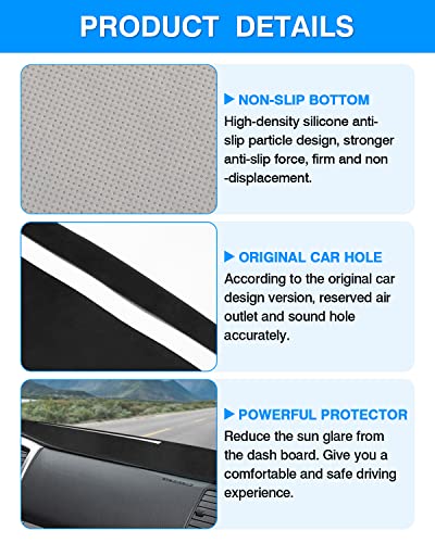 Autorder Dashboard Cover Mat for 2005-2015 Toyota Tacoma Pickup Accessories Dash Cover Flannel Dash Mat Sunshade Glare UV Rays Protector - size: 2005-2015 Toyota Tacoma