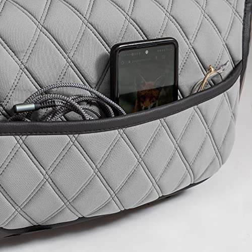 FH Group Car Seat Cushion – Neosupreme Single Front Seat Cover with Front Pockets, Airbag Compatible, Universal Fit Car Seat Cushion for Driver or Passenger Seat, SUV, Truck, Sedan & Van – Gray - color: Gray, style: Front