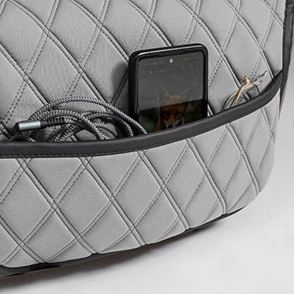 FH Group Car Seat Cushion – Neosupreme Single Front Seat Cover with Front Pockets, Airbag Compatible, Universal Fit Car Seat Cushion for Driver or Passenger Seat, SUV, Truck, Sedan & Van – Gray - color: Gray, style: Front