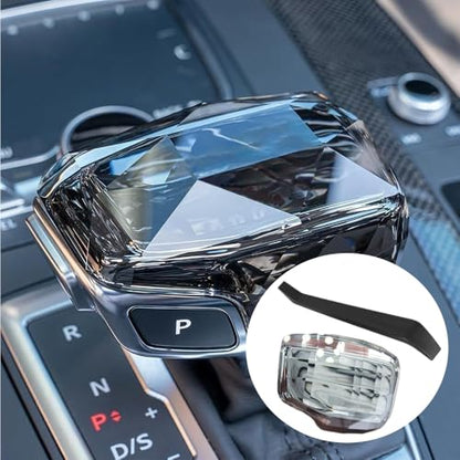 Crystal Shift Knob Cover, Crystal Gear Shift Knob, Compatible with Audi A4 B9 2017-2025, Compatible with Audi A5 2017-2025, 1 pc