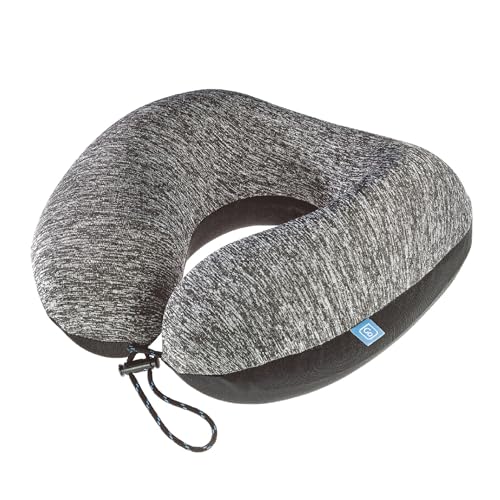 American ZZZ's Comfortable Neck Pillow, Memory Foam Travel Pillow for Uninterrupted Sleep, Ideal for Everyday Commute, Airplane, Bus, Car, and Gaming, Travel Essentials, Made in USA, Blue - color: Blue