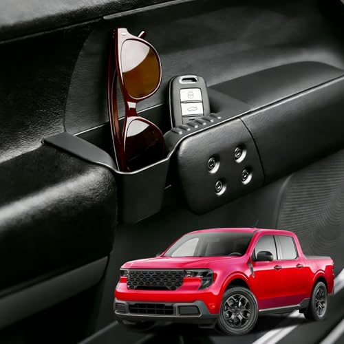 Door Handle Storage Box for 2022-2026 Ford Maverick Accessories,4PCS Front Rear Door Side Storage Box Handle Inserts for Maverick Inner Door Tray Organizer,Storage Space by Grab Handle Pocket