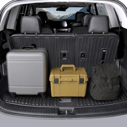 Cargo Mat with Backrest Mat for 2020-2025 Kia Telluride, All Weather TPE Trunk Mat Rear Cargo Liner Back Seat Cover Protector for Kia Telluride Accessories - style: Cargo Mat