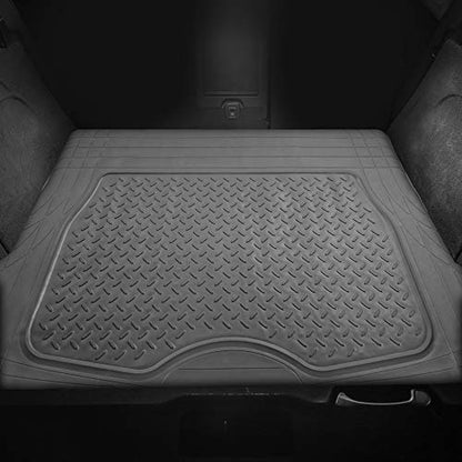 FH Group ClimaProof Universal Cargo Mat – All-Weather, Trimmable Trunk Mat (48" W x 32" D) – Fits Most Cars, SUVs & Trucks – Gray - color: Gray, size: Small