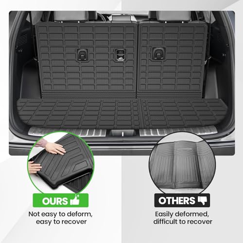 Cargo Mat for Hyundai Palisade 2020-2024 2025, All Weather Cargo Liner for Palisade Accessories Seat Back Cover Trunk Mat with Backrest Mat, Heavy Duty Car Mats, Car Accessories - size: 6)Hyundai Palisade 2020-2025
