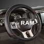 GIANT PANDA Car Steering Wheel Cover for Dodge Ram 1500 2500 3500 15.5-16 inches- Black+Red Trim - color: C-Black+Red Trim