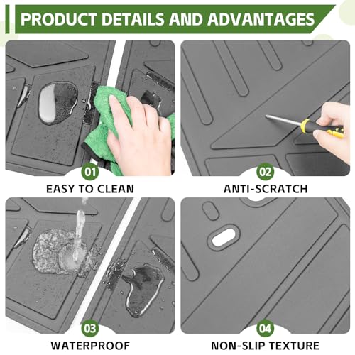3rd Row Seat Back Mat for 2025 2026 Toyota 4Runner 7 Seats Gas, Backrest Mats Rear Seatback Cover All Weather TPE Protector Cargo Liner Accessories(Not for Hybrid EV/i-Force MAX) - size: 7Seats-Seatback Mat(3rd Row)