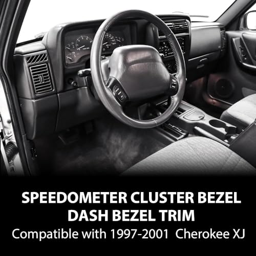 G-PLUS Dash Bezel Trim Speedometer Cluster Bezel Compatible with 1997-2001 Jeep Cherokee XJ 5EJ84LAZAC - size: 1997-2001 Jeep Cherokee XJ | Dark Gray