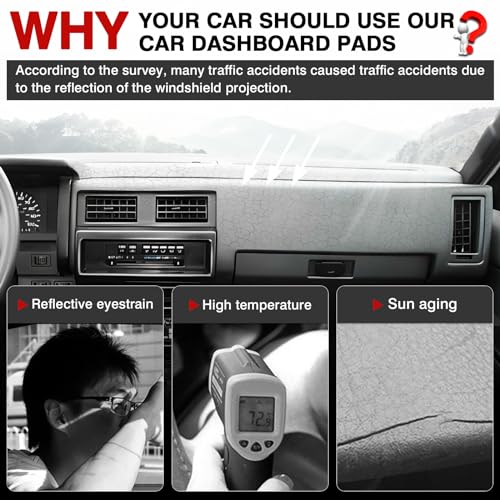Autorder Dashboard Cover Mat for 1986-1993 Nissan Pathfinder D21 Accessories Dash Cover Upgrade Velvet Dash Mat Sunshade Glare UV Rays Protector - size: 1986-1993 Nissan Pathfinder