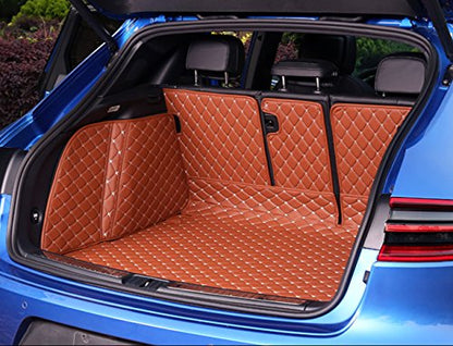 ZYCHUANGYING Cargo Mat Compatible with Porsche-Macan-Macan S-Macan GTS-Macan Turbo(Non Macan EV) Car Trunk Liner Full Coverage Rear Trunk Cover Liner Dog Tray -Brown - color: Brown, size: MacanTrunk Mat