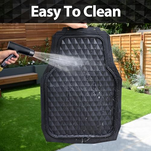 CAR PASS Heavy Duty Rubber Black Car Floor Mats & Cargo Liners, Deep Dish All-Weather Trunk Mats Durable Anti-Slip 3D Rhombus Waterproof Trim to Fit Liner Universal Fit Auto,Sedan,SUV,Truck, Black - color: black with cargo liner