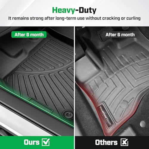 Cartist Floor Mats for 2013-2018 Dodge Ram 1500/2500/3500 Crew Cab,1500 Classic 2019-2024 Crew Cab, All Weather Floor Liners for Ram Accessories, Heavy Duty TPE Car Mats, Car Accessories - size: 4)Dodge Ram 1500/2500/3500 13-18